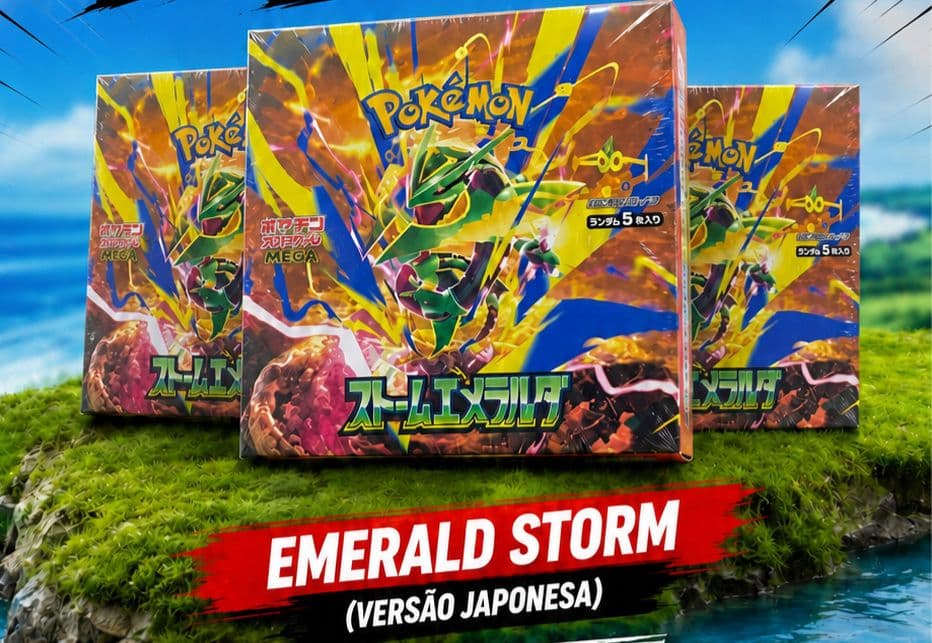 Caixa Booster Pokémon M6 Storm Emeralda Mega Rayquaza Ex (Versão Japonesa)